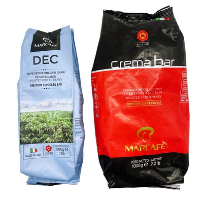 临期特MARCAFE玛克奇红标咖啡豆1KG中度烘焙香醇强烈口感意式拼配