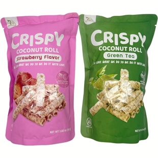 TONGSOOK/同颂进口椰子卷芝麻椰奶蛋卷休闲零食代餐饼干追剧网红