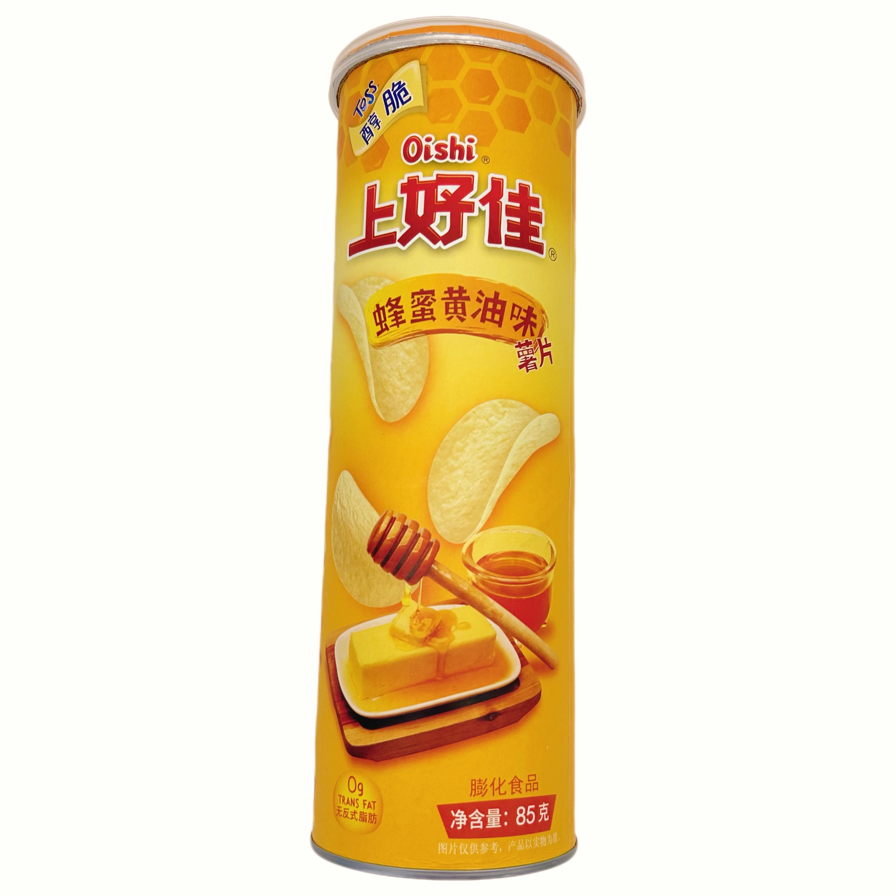 特价上好佳醇脆薯片蜂蜜黄油味85g休闲土豆片解馋办公室零食罐装