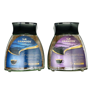 德国进口格兰特哥伦比亚速溶黑咖啡粉100g速溶冻干瓶装健身0脂