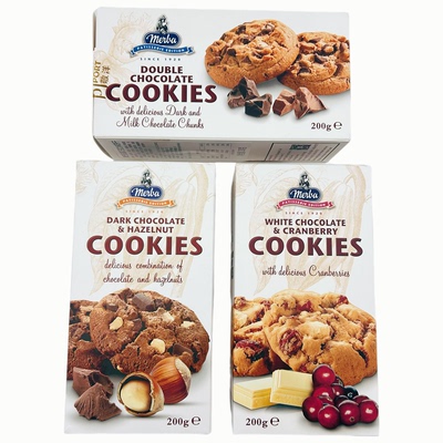 临期特价荷兰Merba摩巴饼干美式夹心曲奇莓果水果巧克力零食早餐