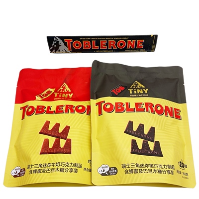 瑞士进口亿滋三角迷你牛奶巧克力黑巧蜂蜜巴旦木分享装160克零食