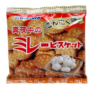 日本进口野村煎豆4连包小圆饼干黑胡椒蒜味30g*4包咸香酥脆饼干