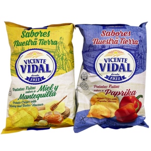 西班牙维塔薯片进口膨化食品辣味奶酪洋葱蜂蜜味网红休闲零食125g