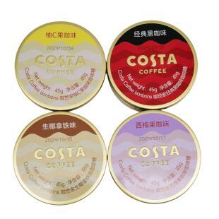 costa咖啡糖咖世家润喉糖提神上班清凉浓香犯困开车伴侣解馋小吃
