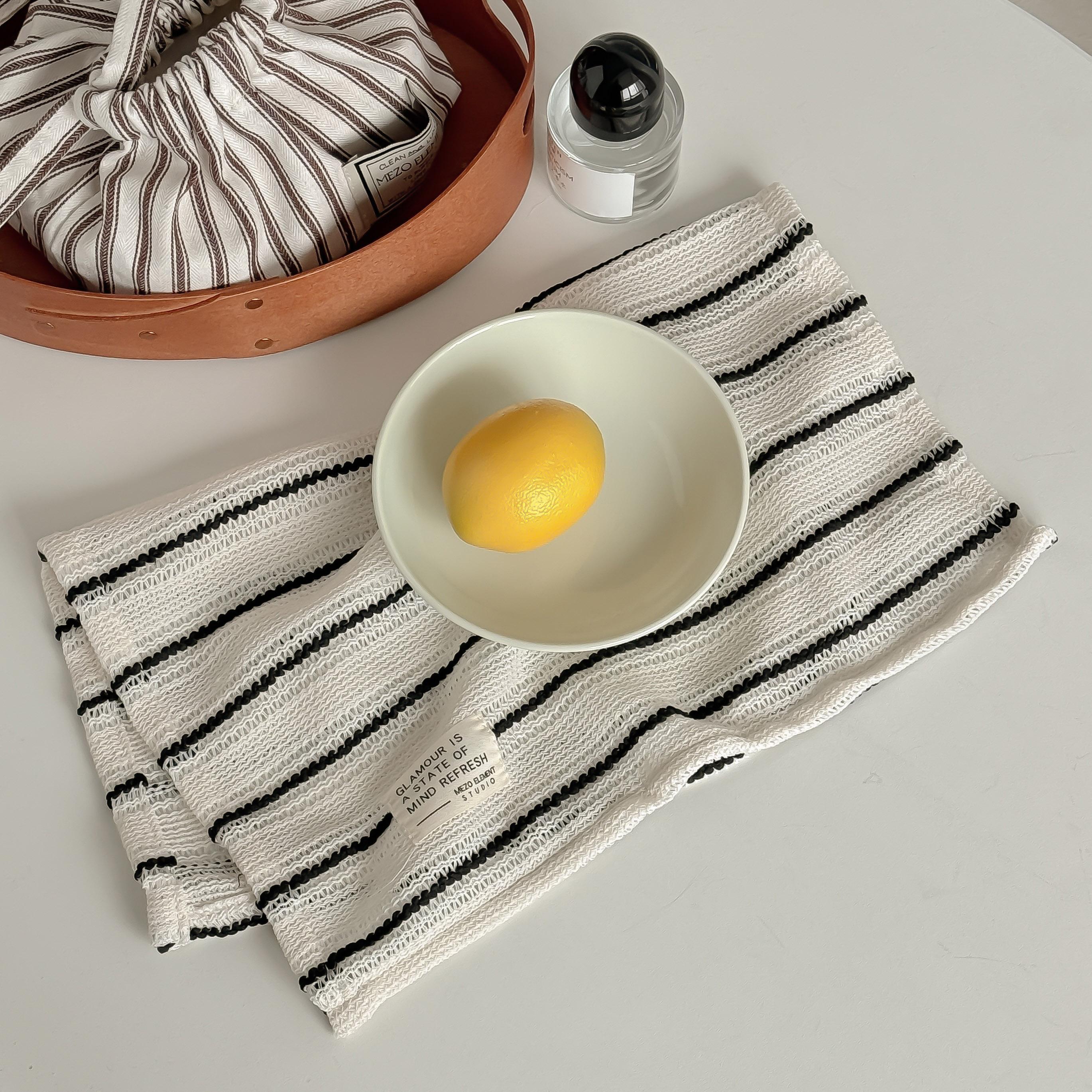 ins风餐具垫餐垫高级感咖啡垫桌垫家用装饰拍照简约布艺条纹餐垫