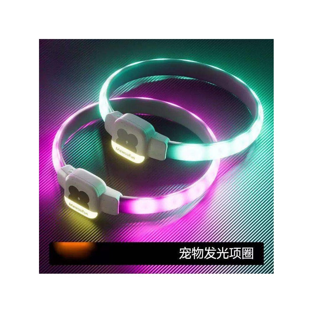 狗狗发光项圈夜间遛狗夜光夜行灯大小型犬防走失带灯充电宠物脖圈