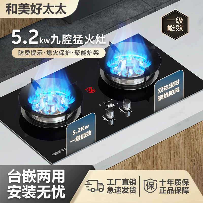 和美好太太煤气灶双灶家