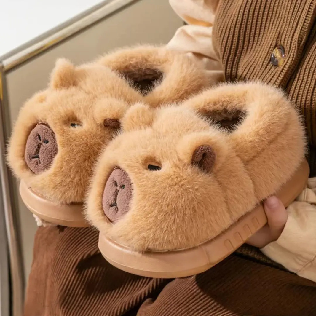 儿童卡通卡皮巴拉情侣拖鞋