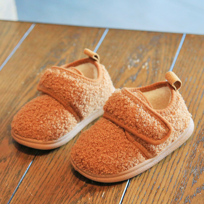 儿童棉拖鞋包跟宝宝学步鞋防滑保暖男童女童家居室内鞋婴幼不掉跟