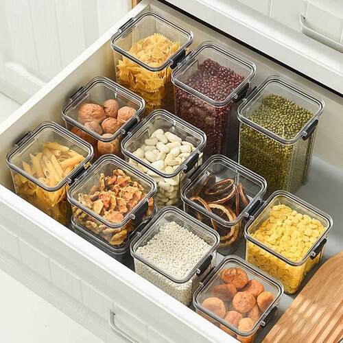 container food storage box kitchen cans for bulk cereal bloc