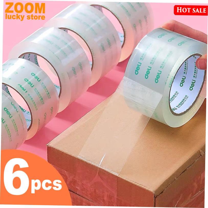 6pcs Transparent tape packing tape delivery packaging tapes