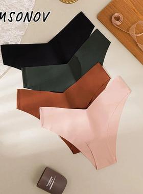 Women's Sexy Silk Panties Bikinis Seamless Female Underw