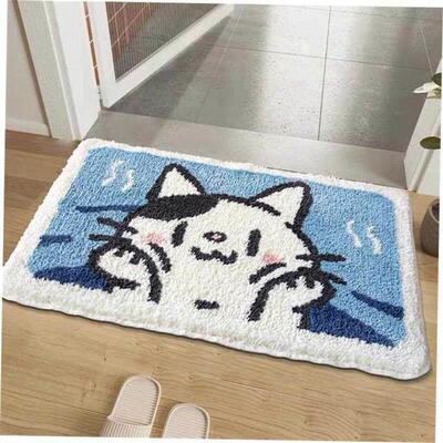 Absorbent felt bedroom entrance door mat bathroom rug carpet