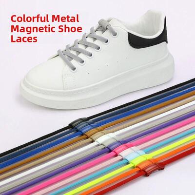 Color metal magnetic magnetic buckle lazy shoelace懒人鞋带