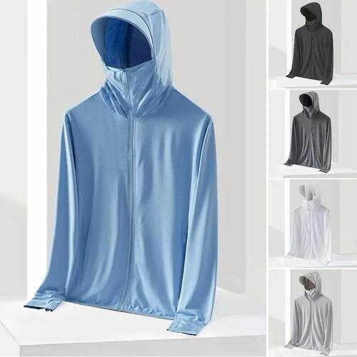 Men Women Sun Jacket Coats UV Cooling Hoodie Long Sleeve