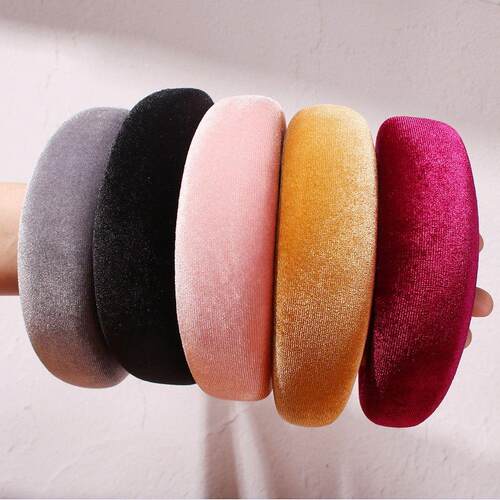 ladies gold velvet headband fashion hairband 女士发箍