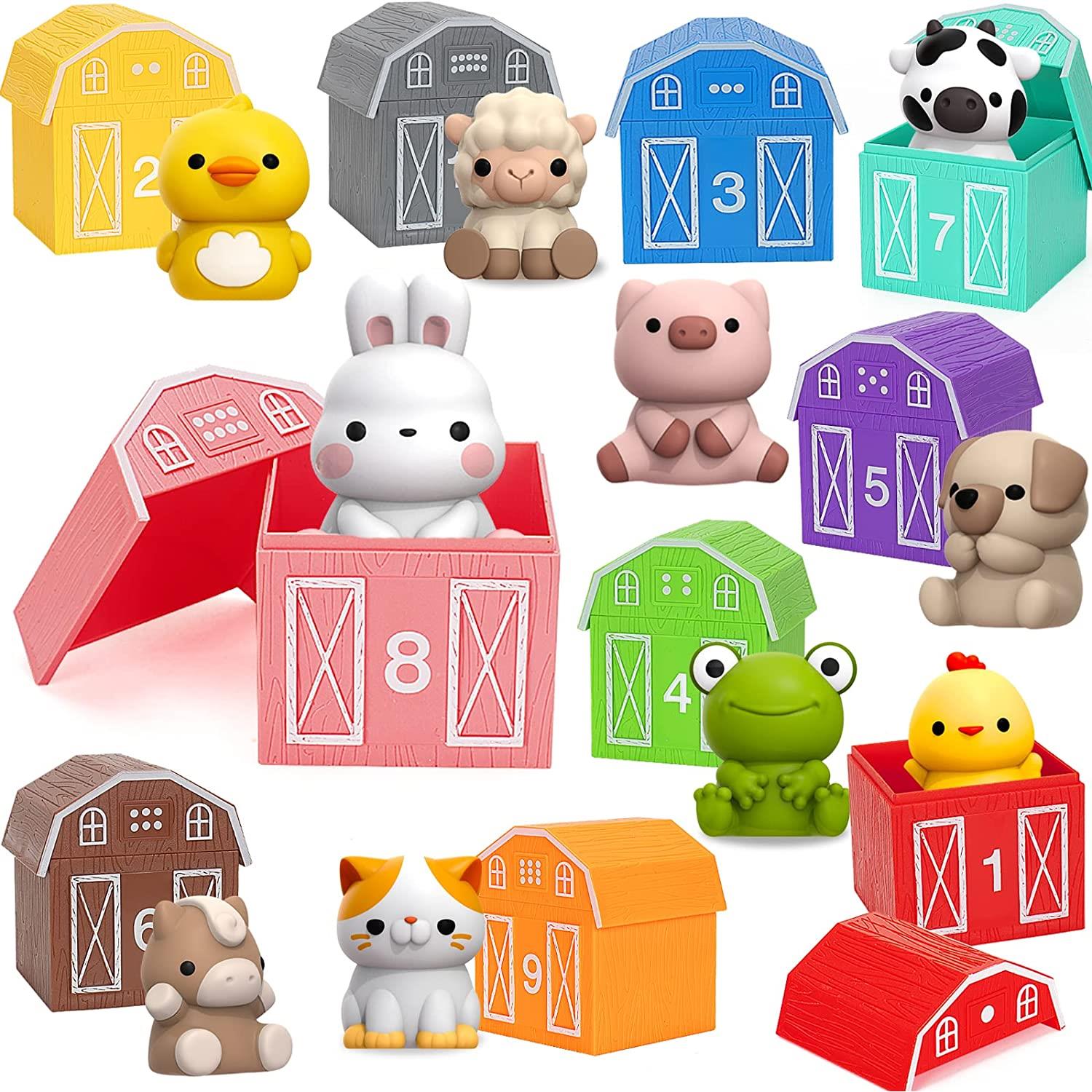 Farm Animals Toys Montessori Counting Matching Sorting Fine