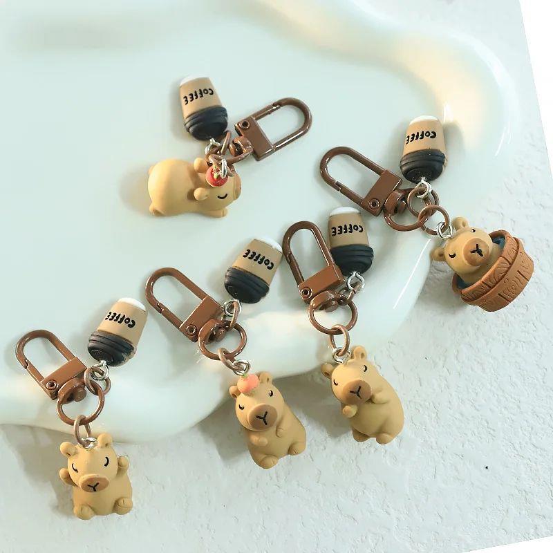 Cute Resin Capybara Key Chains for Women Girls Capibara Anim