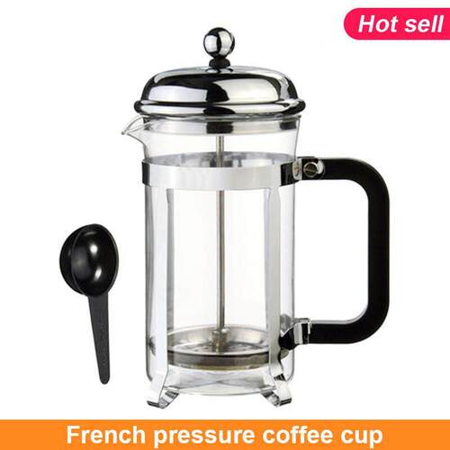 sliver french press coffee maker cafetiere cup frame heat-re