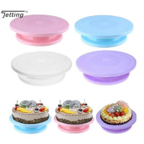 Plastic Cake Plate Turntable Rotating Anti-skid Round Cake