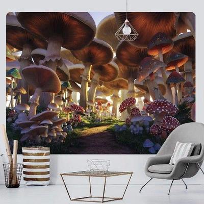 Fairytale forest psychedelic scene mushroom home decoration