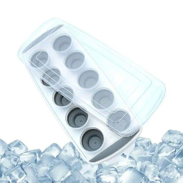 Foldable Ice Tray 10 Grid Silicone Folding Ice Cube Molds
