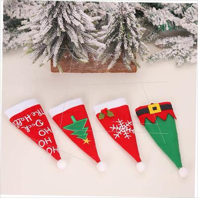 Christmas decorations knife and fork set for Christmas table