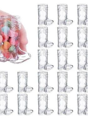 25Pack 1oz Plastic Cowboy Boot Shot Glasses And 20 Pieces