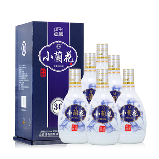山西杏花镇清香型白酒53度小兰花30白酒整箱礼盒装6瓶475mlX6瓶