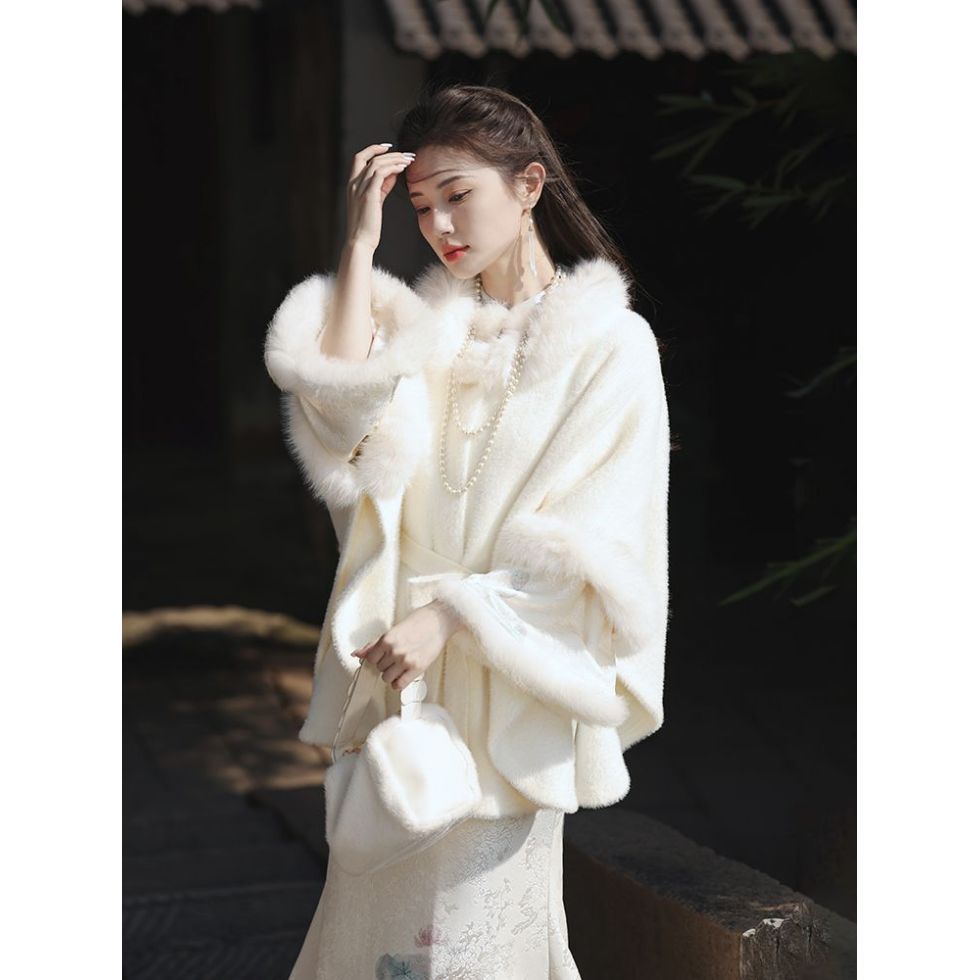 旗袍2025新款新中式少女鱼尾连衣裙改良修身原创秋冬季加绒连衣裙