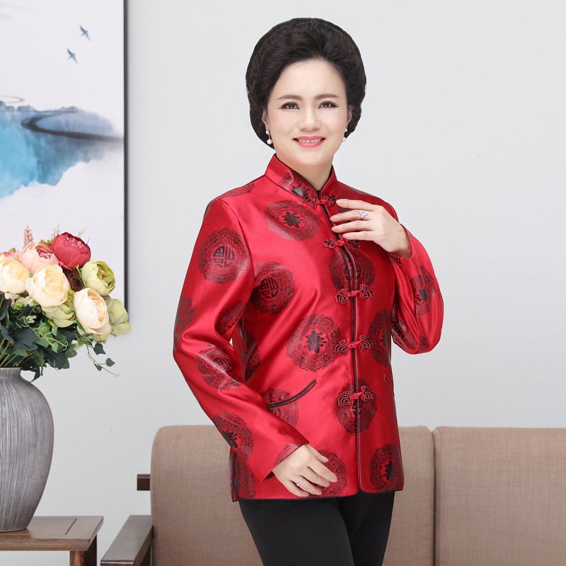 J0077秋冬新款唐装复古修