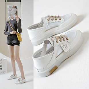 2025夏季 爆款 新款 时尚 G6081 软底小白鞋 网面透气学生运动板鞋 女款