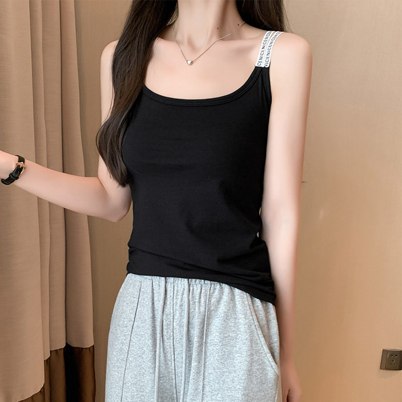 黑色小吊带背心女内搭202