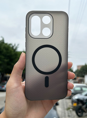 适用一加15手机壳Magsafe磁吸纹理防滑壳车载磁吸支架简约全包软壳保护套OnePlus