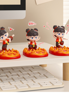 哪吒2之魔童闹海手机支架办公室桌面装饰品摆件周边手办公仔玩偶