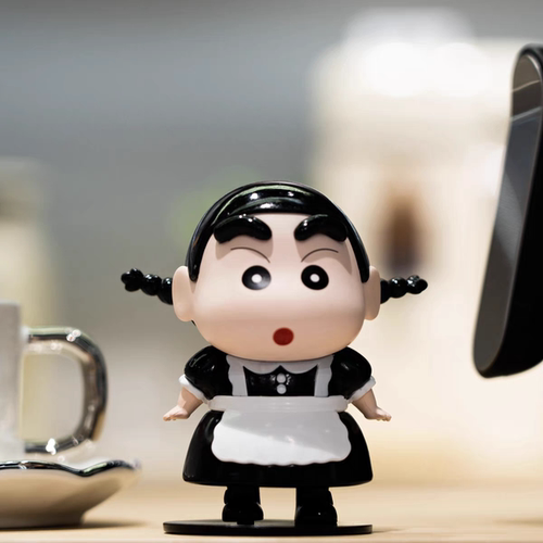 蜡笔小新蜡笔小新cos女仆小新可爱搞怪潮玩盲盒手办摆件日常送礼