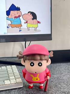棒球妮妮蜡笔小新手办野原新之助潮玩公仔桌面车载摆件礼物玩具