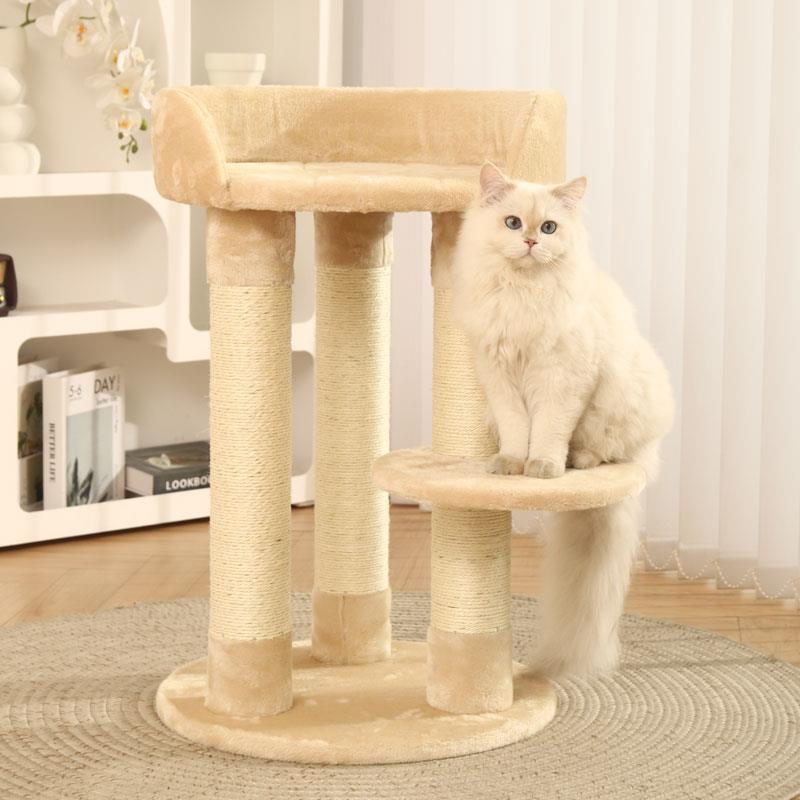猫猫爬猫窝体小型不架地树猫猫猫子咪15852抓柱架猫剑架占麻一家
