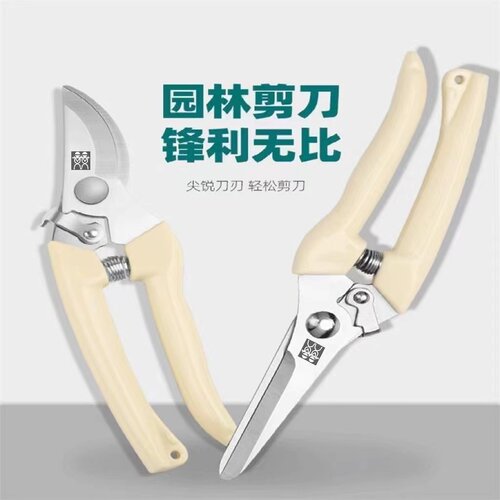 德国Doubledeli不锈钢树枝修枝剪摘果剪花木剪刀园林果树花卉枝嫁