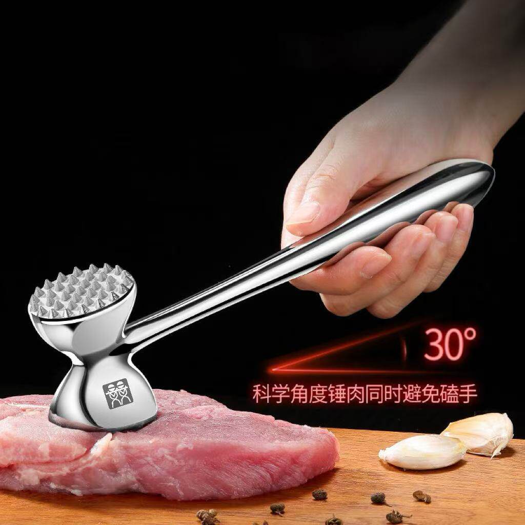 德国DOUBLEDELI304不锈钢松肉锤厨房松肉锤打猪排肉锤打牛排肉锤