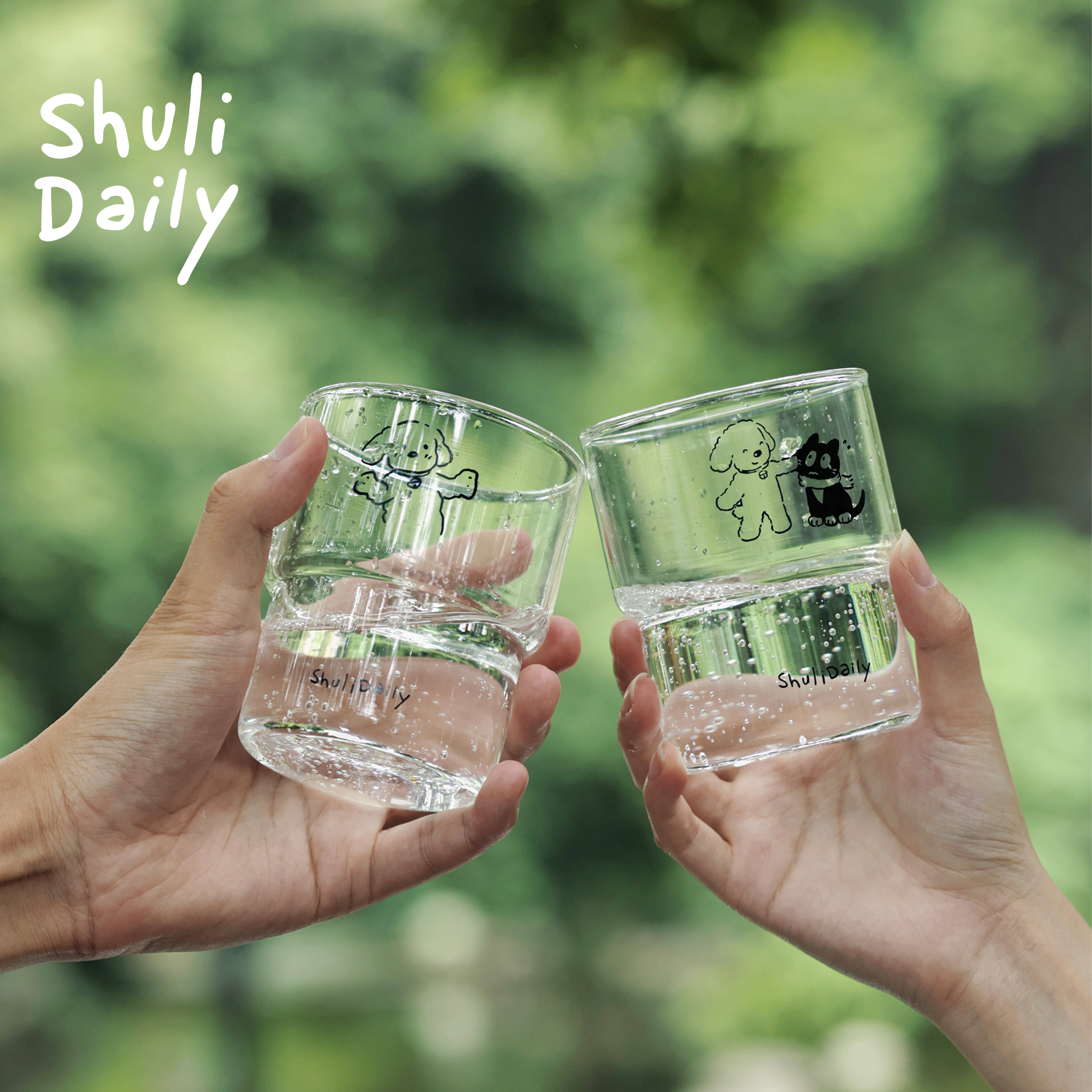 原创设计师可爱卡通创意耐热高硼硅玻璃杯早餐牛奶果汁杯子咖啡杯