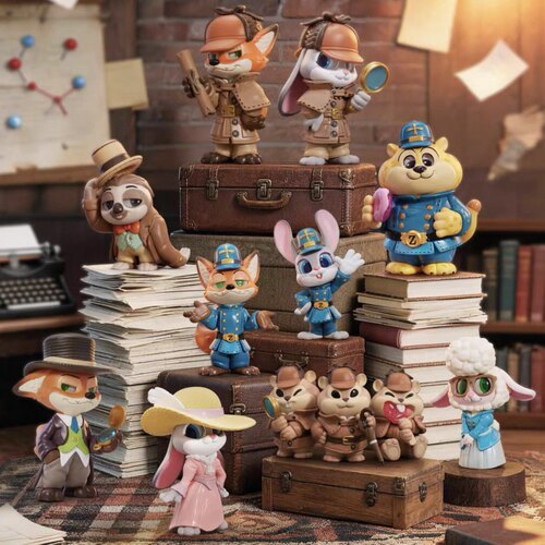 新品MINISO/名创优品迪士尼雾都侦探盲盒系列盲盒潮玩手办摆件