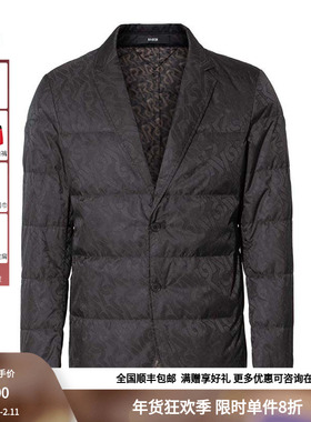 RARE威雅男装奥莱冬季双Rlogo男黑色鹅绒羽绒服