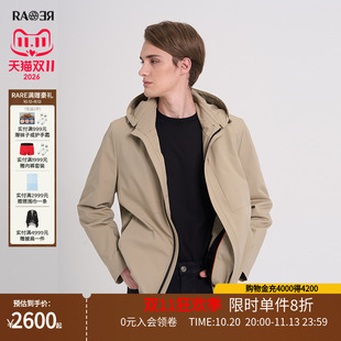 RARE威雅男装秋冬尼克服獭兔毛内胆可拆卸派克服外套