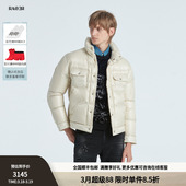 米白色立领男士 羽绒服宽松版 面包服 冬季 RARE威雅男装