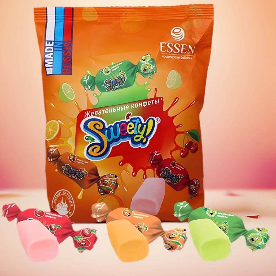 俄罗斯糖果进口阿孔特牌混合水果口味糖果袋装零食奶糖喜糖混装糖