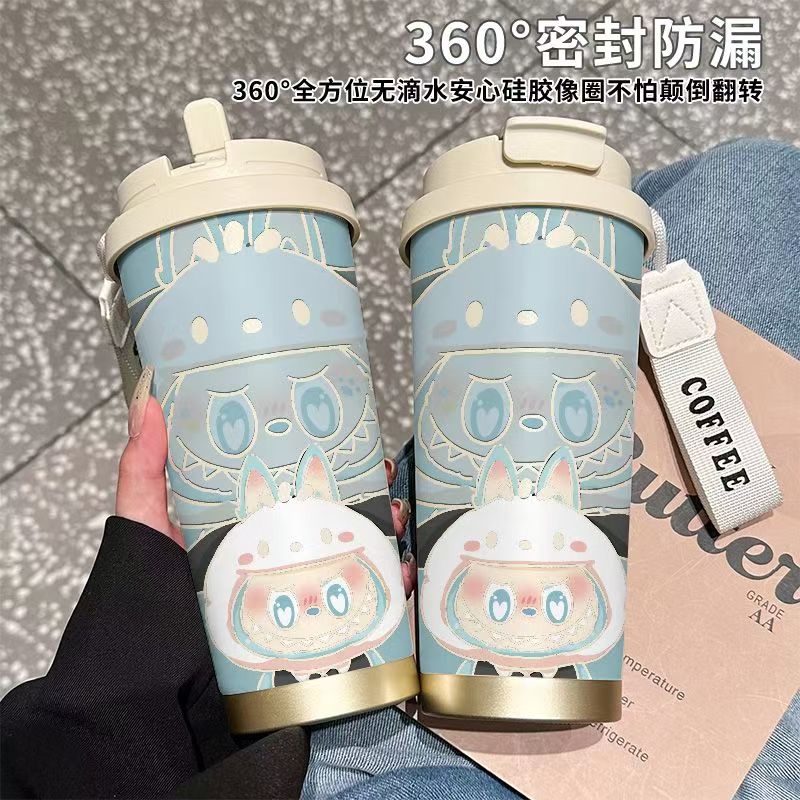 拉布布保温杯316不锈钢咖啡水杯