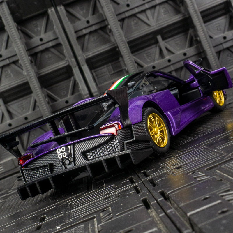 仿真帕加尼风之子合金汽车模型声光金属儿童玩具车摆件