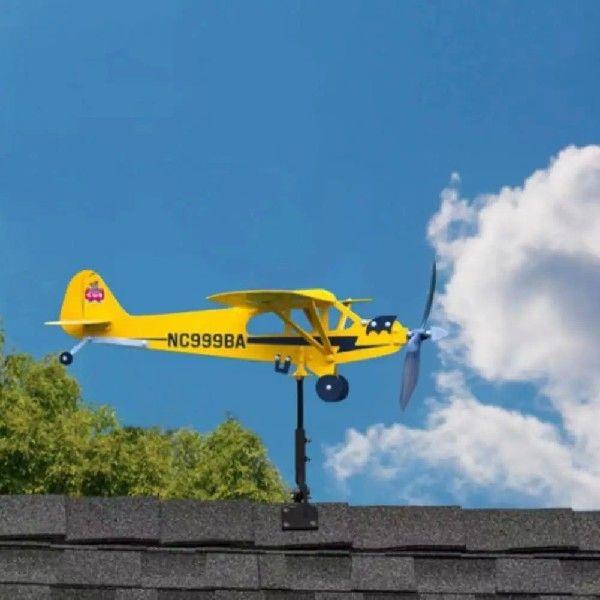 Outdoor Weathervane Creative Burr Free Iron Art 3D Airplane